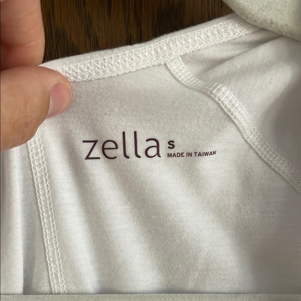 Zella Classic White Hooded long‎ Sleeve S